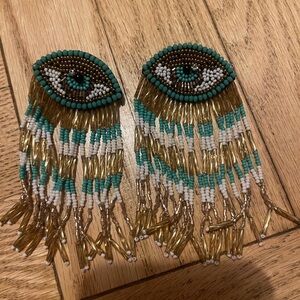 Beaded Eye Design Earrings